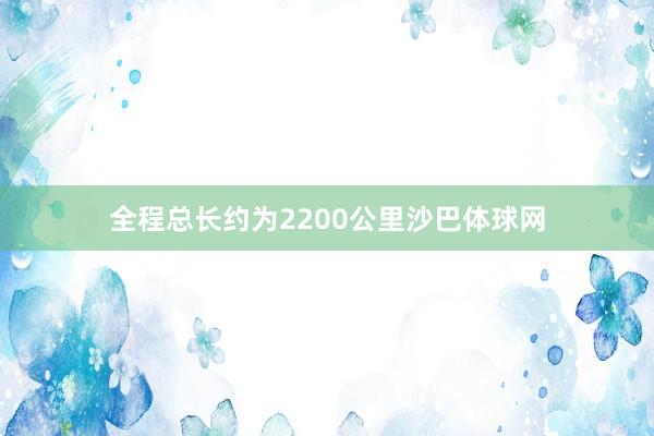 全程总长约为2200公里沙巴体球网