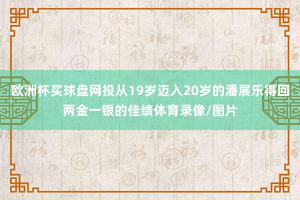 欧洲杯买球盘网投从19岁迈入20岁的潘展乐得回两金一银的佳绩体育录像/图片